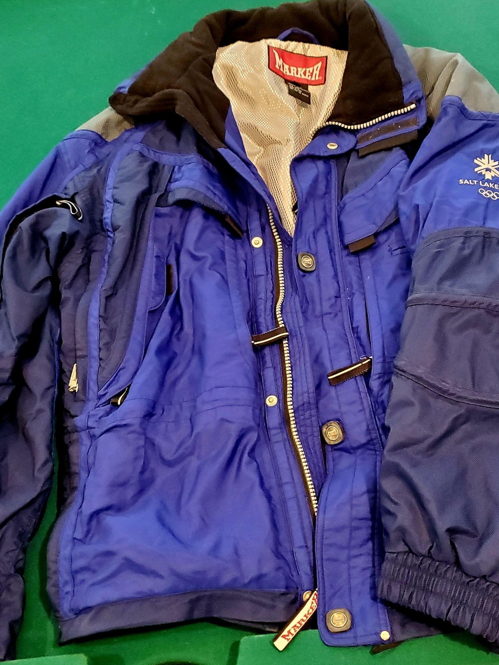 Vintage Marker Royal Blue Mens Ski Jacket - Olympics Salt Lake 2002